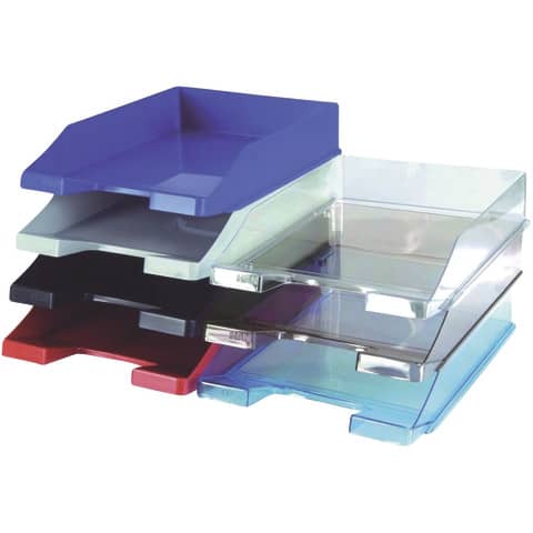 Vaschetta portacorrispondenza accatastabile KLASSIK A4/C4 HAN in polistirolo blu lucido - 1027-X-14